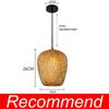 Bamboo Pendant Lights Hand Woven Ceiling Weaving Chandelier Lamp Rattan Wicker Hanging LED Fixtures Home Bedroom Bamboo Art Lamp