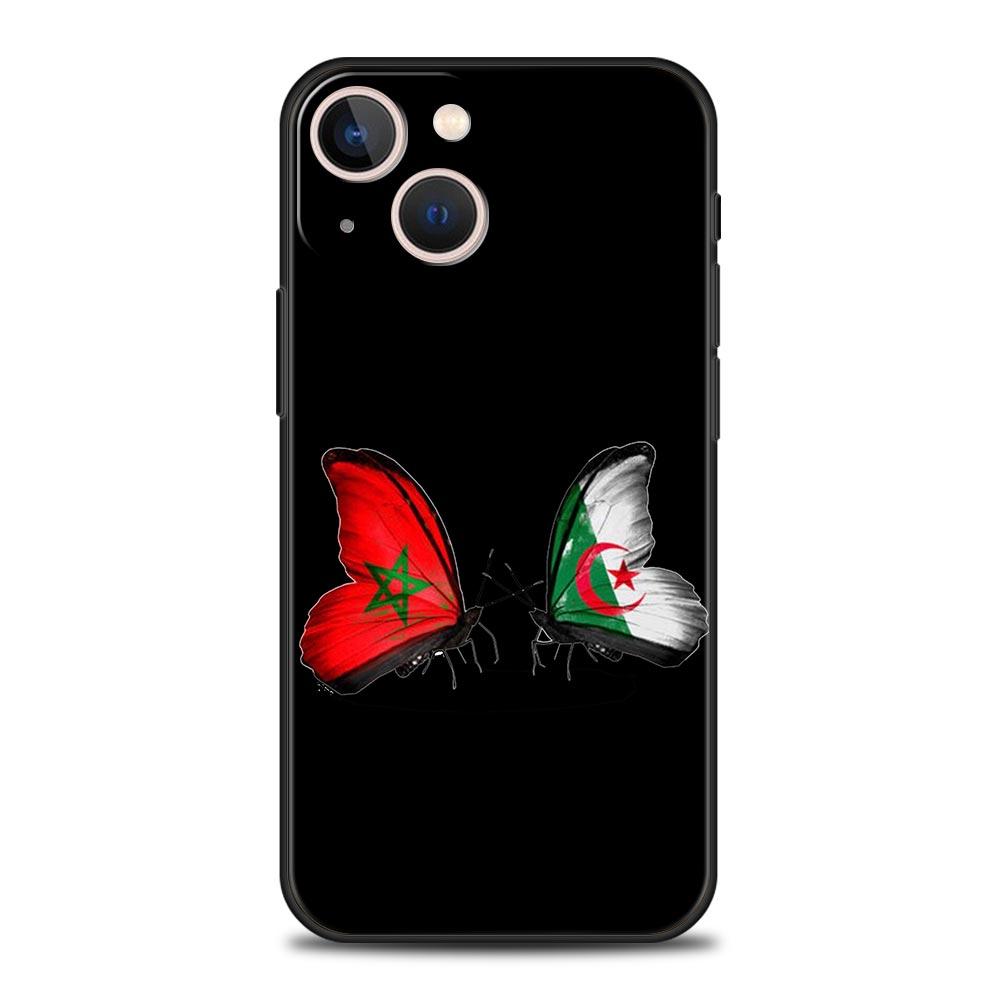 Algeria Flag Luxury Phone Case For iPhone 17 Air 16 Plus 13 15 14 12 11 Pro MAX 7 8 SE Soft TPU Black Cover