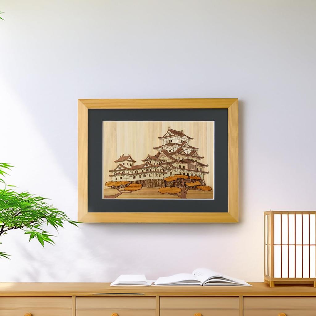 KINOWA Wood Collage Original DIY Kit World Heritage Japanese Made In Japan "Himeji Castle" - Site, Castle,