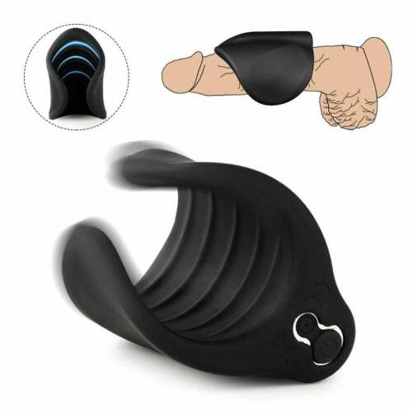 Male Penis Trainer Vibrator Masturbator Vibrating Cock Glans Stimulator Ejaculation Delay Exerciser Sex Toys for Adults Men Male