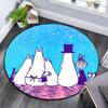 Moomin2,Round Area Rug,Carpet Rug for Living Room Bedroom Sofa Playroom Decor,Non-slip Floor Mat