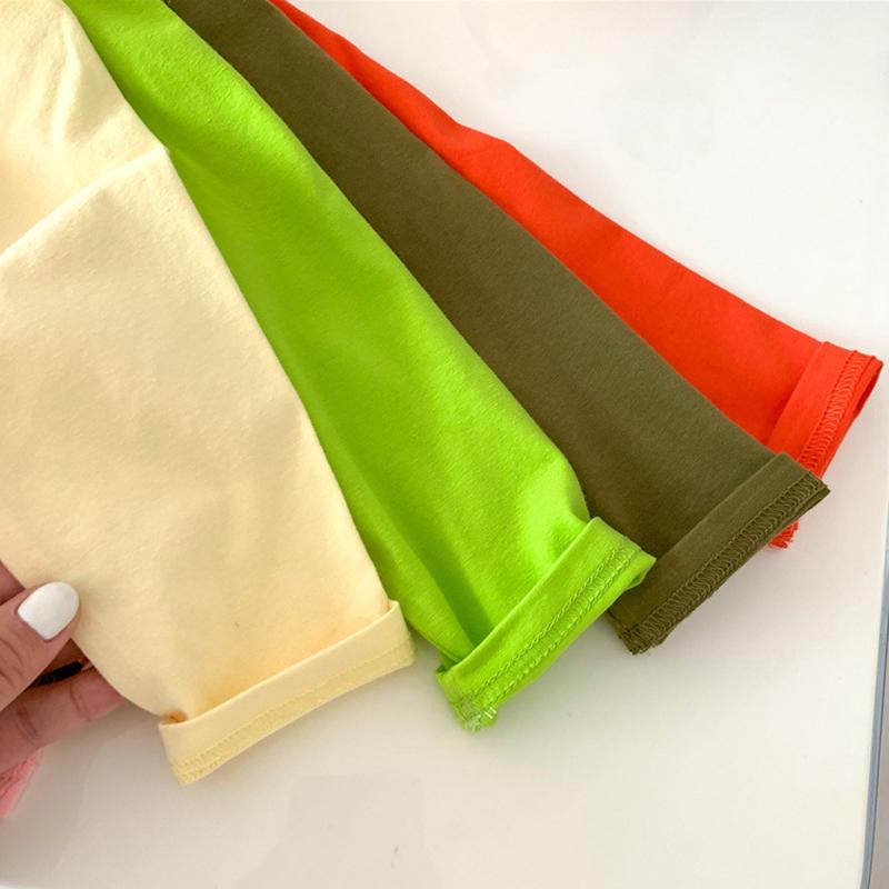 Dětské Dívčí Bavlněné Tričko s Dlouhým Rukávem Ležérní Top