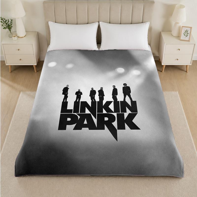 Linkin Park Druck Flanelldecke Gemütliche Leichte Plüschdecke für Bett Sofa Haushalt