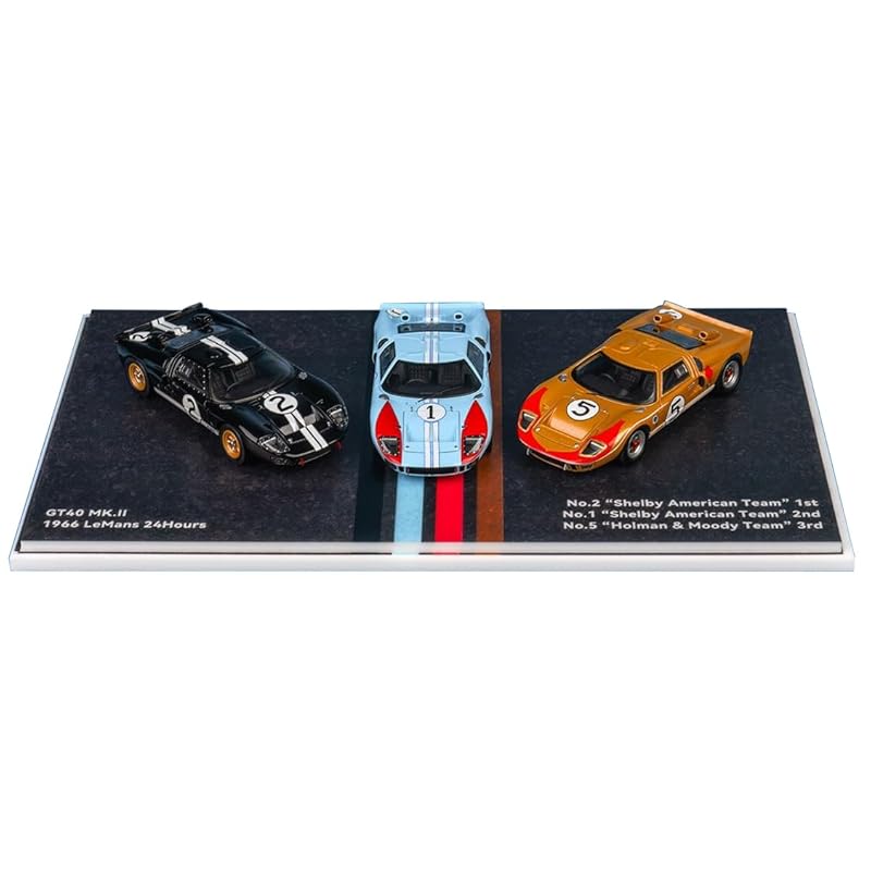 

Finclassically 1/64 Ford GT40 MK.II 1966 LeMans 24h набор из 3 штук (Черный #2 + Синий #1 Золотой #5) Готовый продукт FY64056