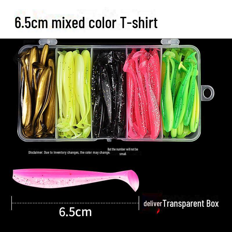 T-Tail Soft Bait Freshwater Fishing Lure Set with Lead Head Hooks for Long-Distance Casting, Bass Fishing, and Micro-Object Tactics.