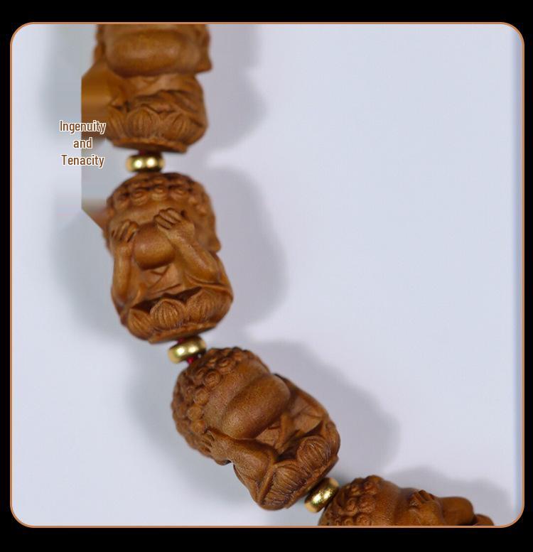 Handmade India Sandalwood Pendant: Creative Child Keychain or Car Ornament