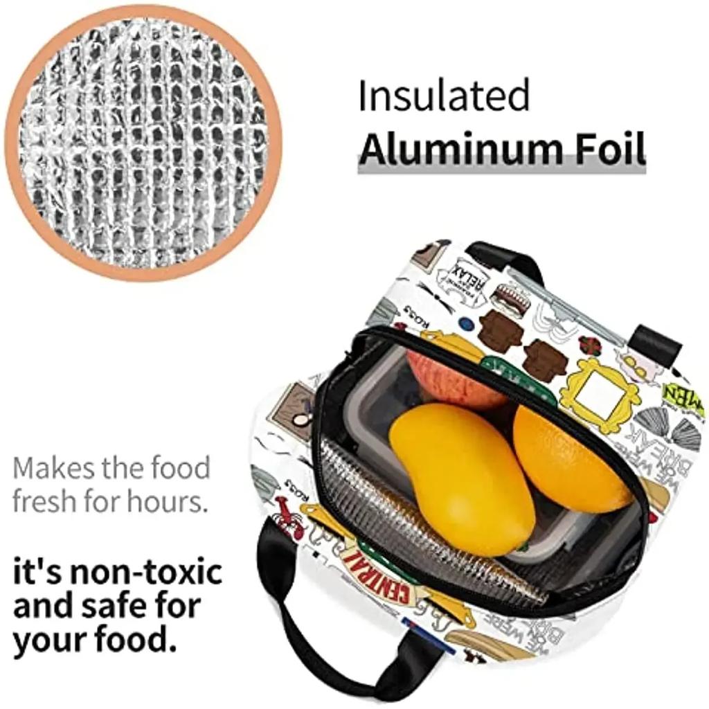 Lunch Bag Insulated Reusable  Thermal  Box Portable Cooler Tote  For Women Men Adults Work Picnic