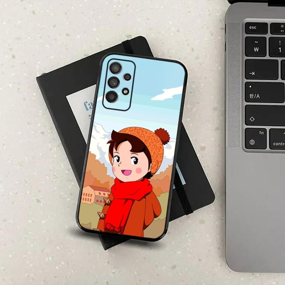 H-Heidi Cartoon Phone Case For Samsung S24,S21,S22,S23,S30,Ultra,S20,Plus,Fe,Lite,Note,10,9,5G Black Soft Cover