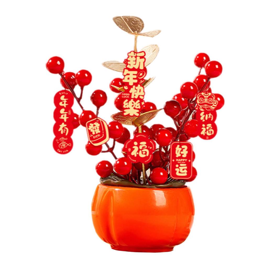 Chinese Lunar New Year Decoration Tabletop Ornament Artificial Flower Bouquet