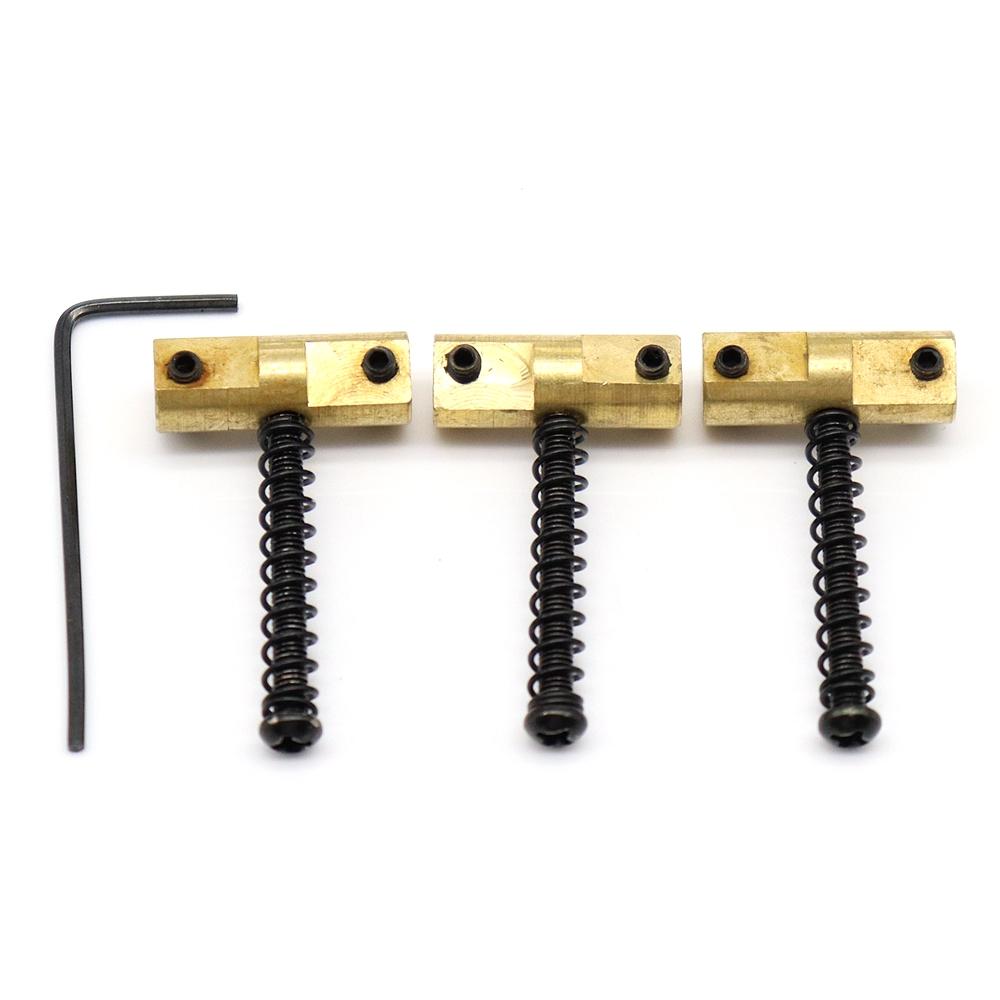 1 Set TL Guitar Bridge Saddles Vintage Brass Compensated Saddles for Tele Style Guitar Part