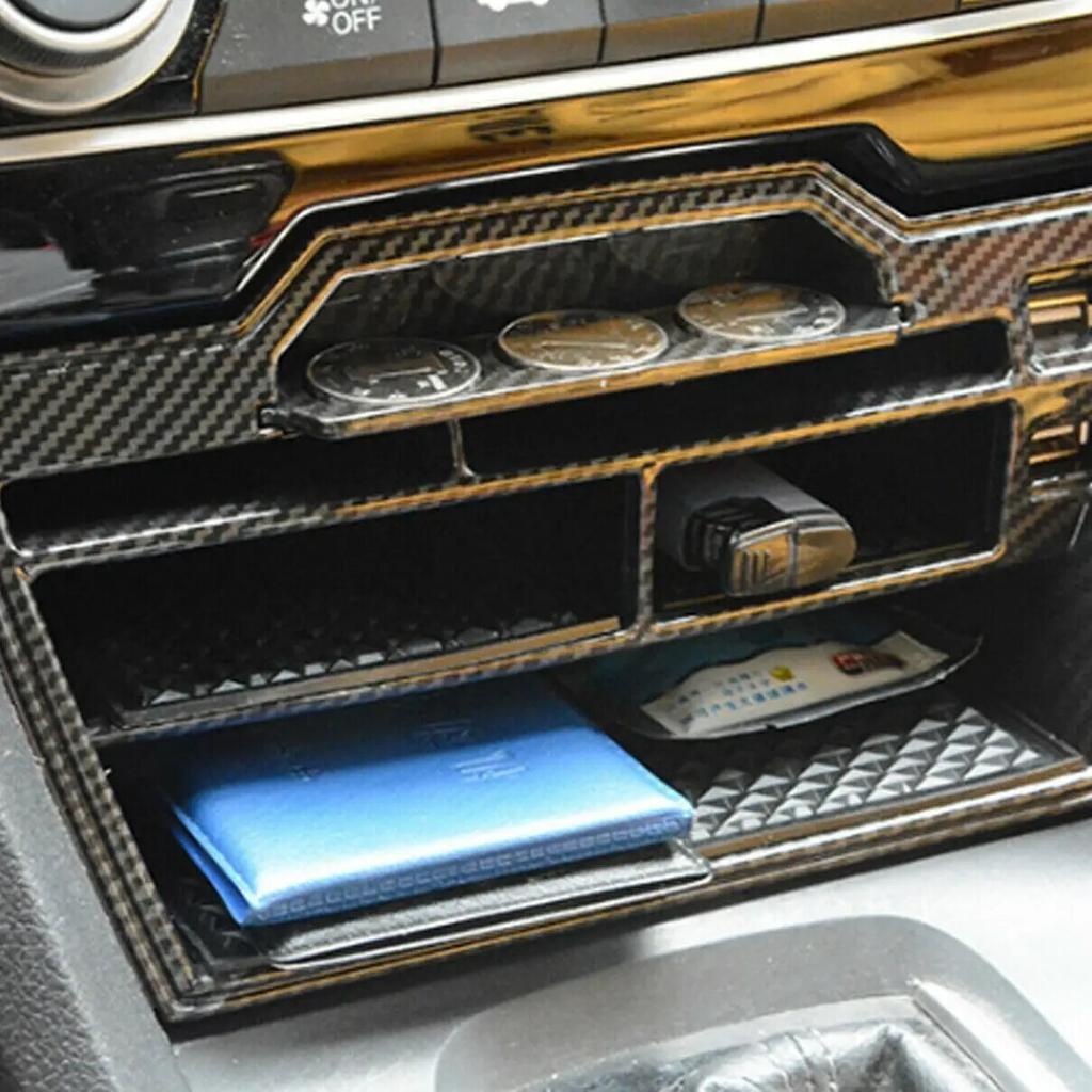 For 2016- Honda Civic Car Accessories Interior Carbon Fiber Console Storage Box With USB Port