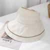 Summer Hats For Women Foldable Sun Visor Cloth Simple Wide Brimmed Sunscreen Sun Hat Female Casual Packable Sunhat New