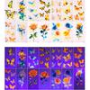 Removable Tattoo Stickers 5 Sheets Butterfly Stickers, Waterproof Temporary Flower Tattoos, Colorful Non-irritating Decals Face Body Tattoos