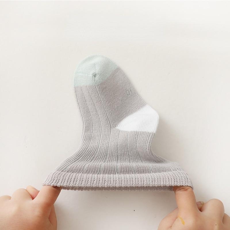 1 Pair Baby Spring Summer Socks Infant Toddler Boys Girls Short Socks 1~4 Years Children Kids Patchwork Cotton Breathable Socks