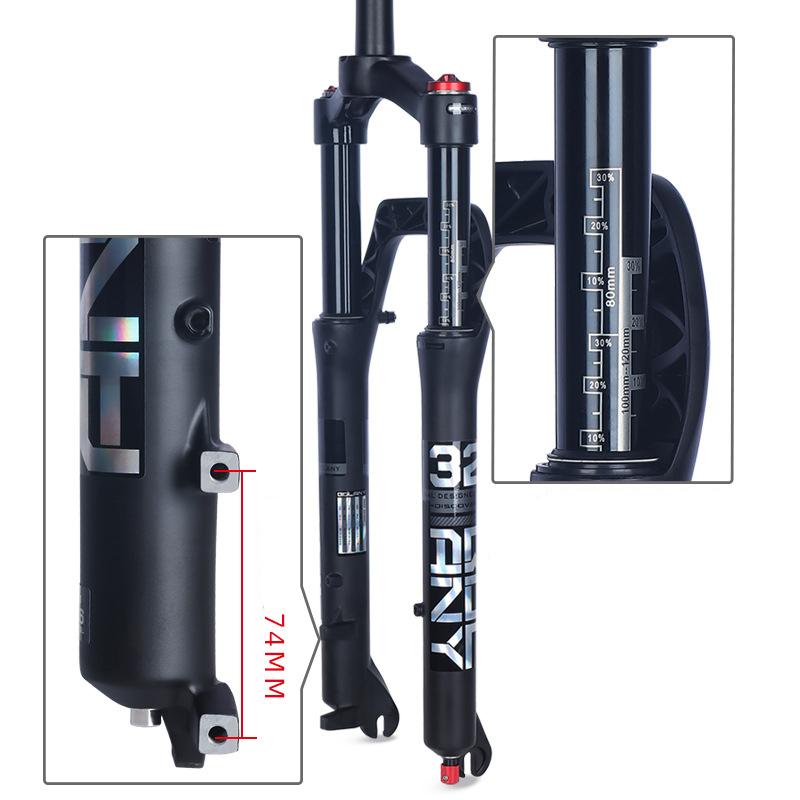 BOLANY Snow Bike Fork 20/26" Magnesium Alloy Air Fork 120mm Travel Shock Suspension 4.0 Fat Tire Fork Bike Accessories