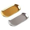 Gold Oval Jewelry Dish Stainless Steel Organizer Trays 18X8.5X1.5CM For Women Friends Family Co-Workers 2Pcs
