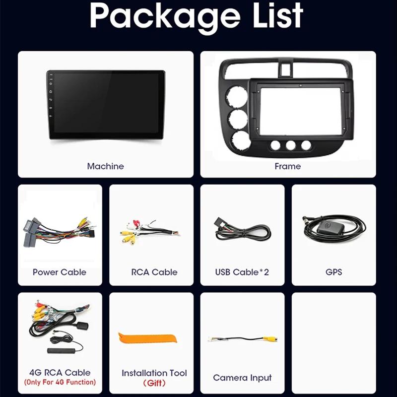 Android Car Radio For Honda Civic 2000-2006 Auto Stereo Multimedia Video Player Wireless Carplay GPS Navigation Autoradio WIFI