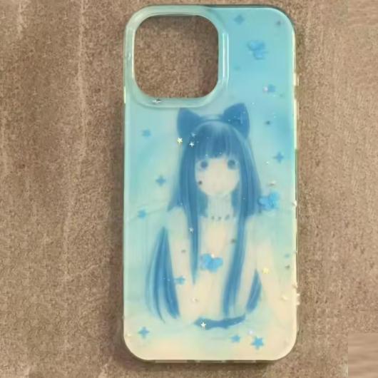 

Cartoon Anime Girl Phone Case for Tecno Spark Slim 30c 20c 10 Go Camon 40 30 20 itel A60 A70 A48 RS4 P36 S23 Premier Pro 4G 5G Tecno Spark 20