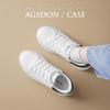 Agsdon Damen Plateau Freizeitsneakers