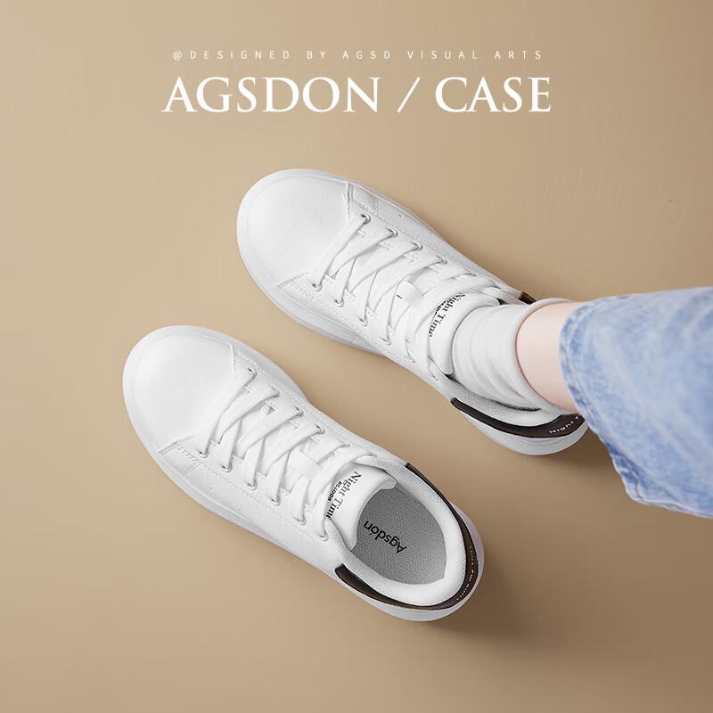 Agsdon Damen Plateau Freizeitsneakers