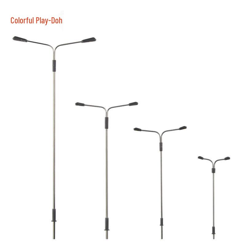 Luminous Double Arm Elbow Street Lamp Model - E Type Sand Table Multiple Designs