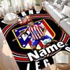 Benutzerdefinierter Name Personalisierter Atletico Madrid Druckteppich, Vielseitiger Heimdekorations-Teppich, für Spielzimmer, Wohnung, Balkon, Eingangsbereich, Flur Geschenk