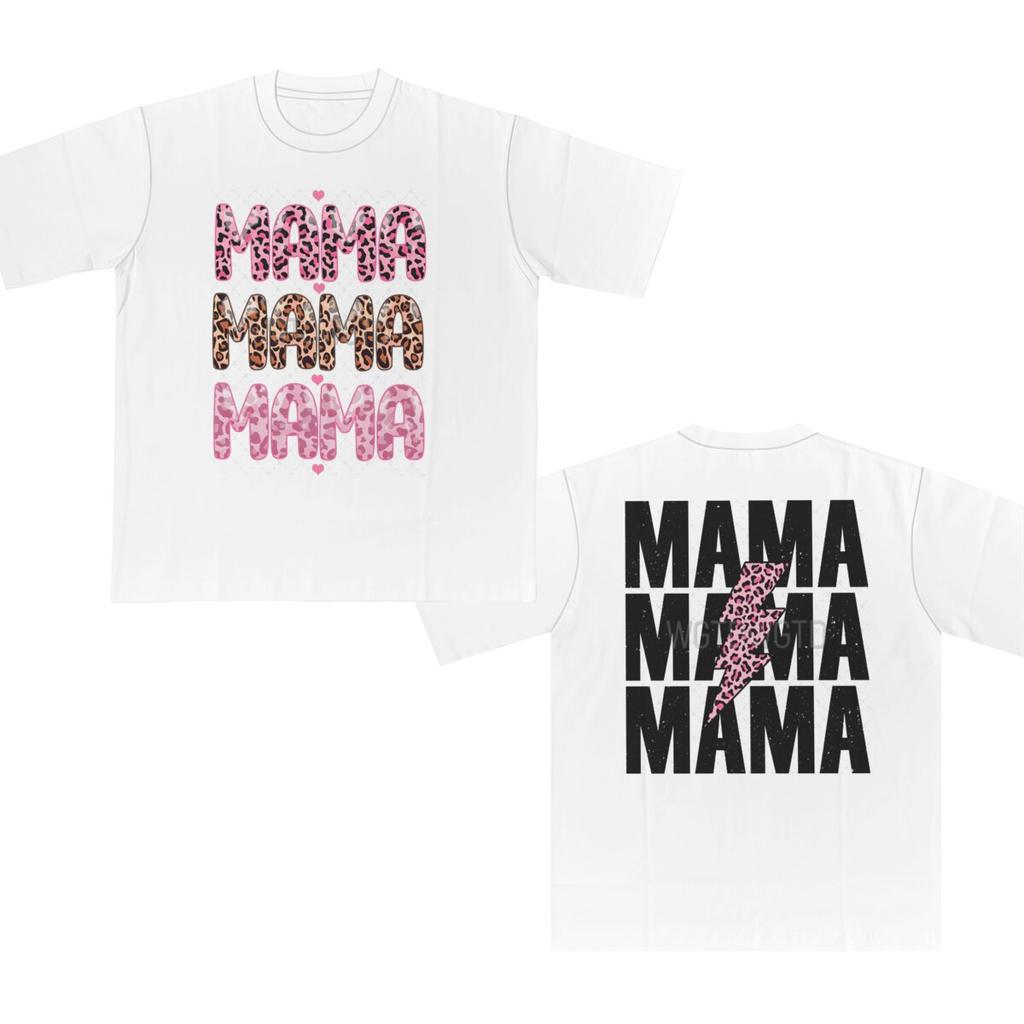 Mama Print Tshirts For Women Summer Casual Oversized Tee Shirts O Neck Shortsleeved T Shirts Fashion Mothers Gifts TShirt