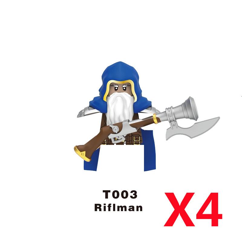 Medieval Soldier Knight Figure MOC Building Block Green Dragon Castle Infantry Orcs Pirate Roman Cavalry Weapons Toys Gifts D122