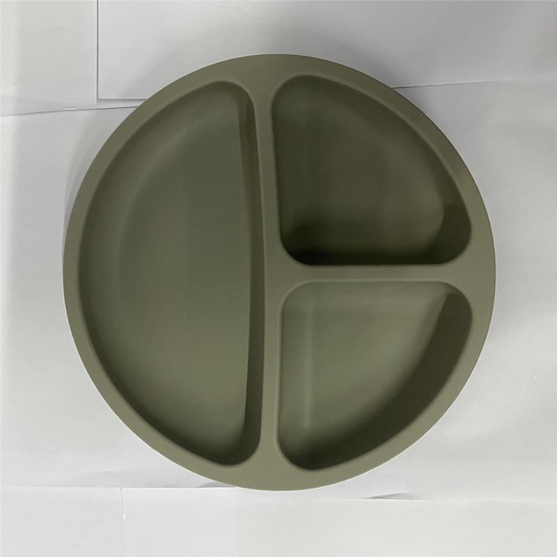Silicone Baby Tableware Set: Bowl, Fork, Spoon, Plate with Suction Cup