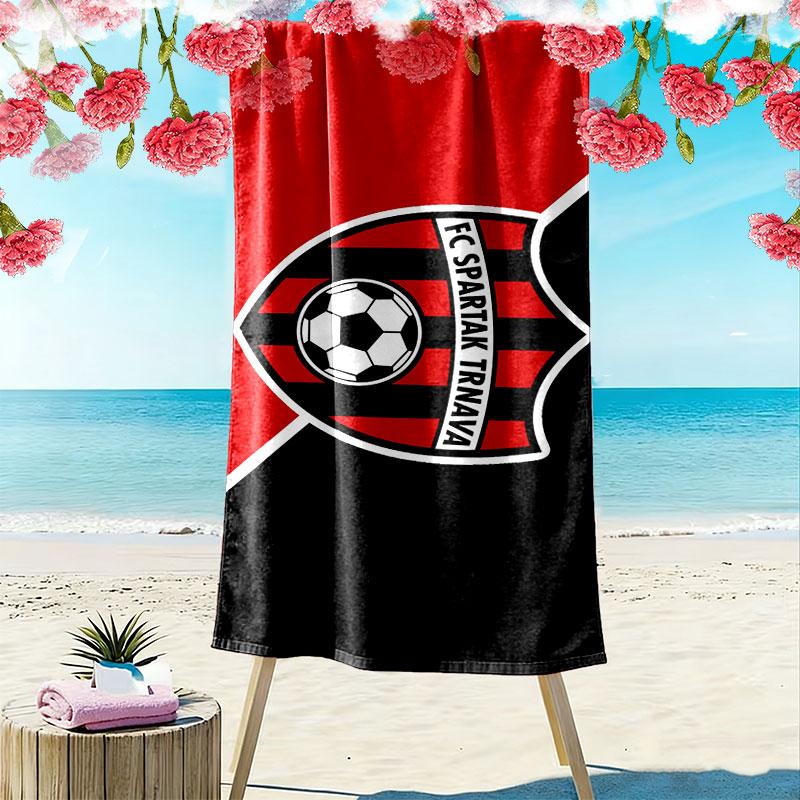 Asciugamano da Spiaggia Stampato FC Spartak Trnava, Asciugamano Grande Morbido ad Asciugatura Rapida per Spiaggia Campeggio Nuoto