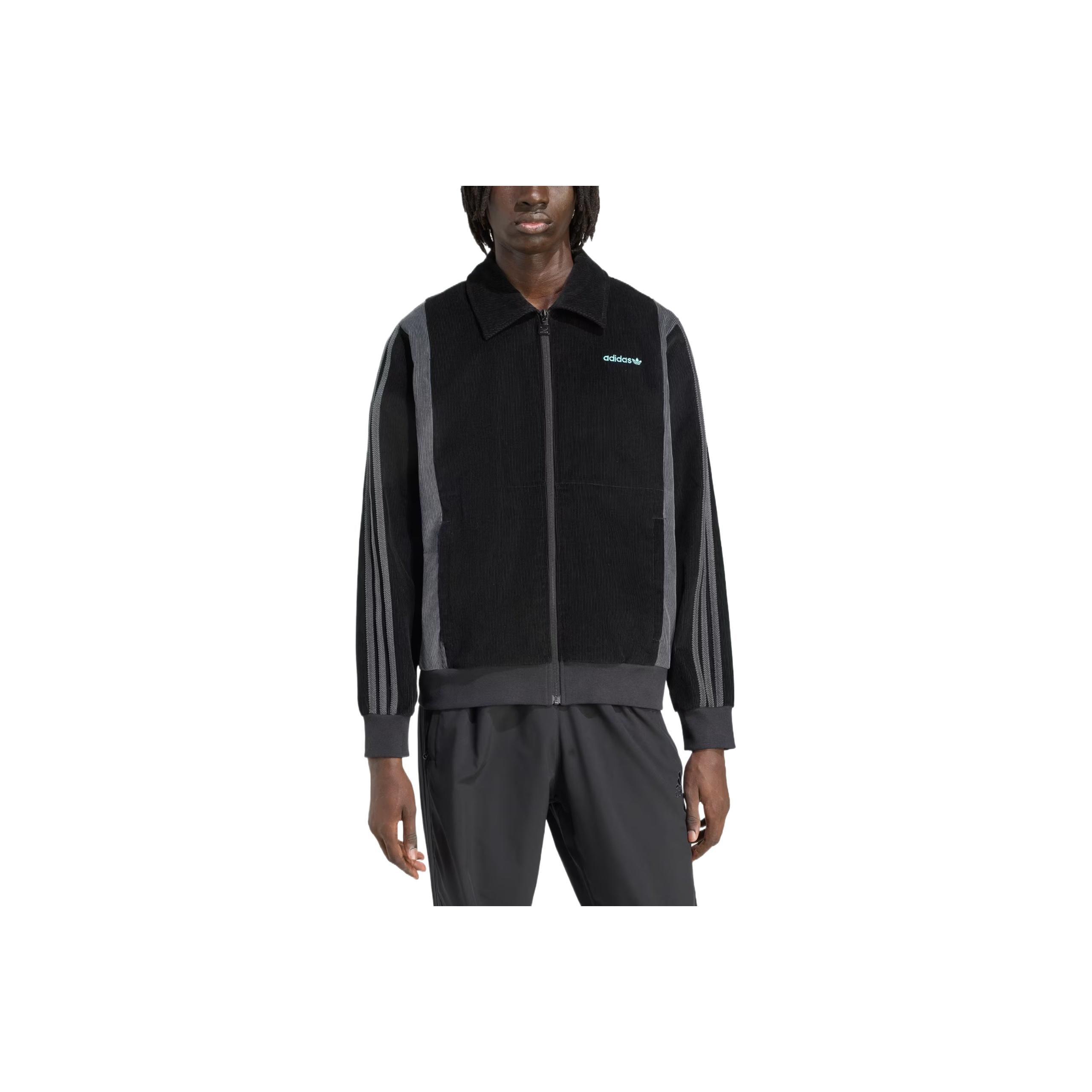

Adidas Originals Однотонная Простая Куртка с Воротником Поло с Длинным Рукавом Мужская Куртка JX3085 XS