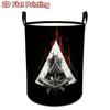 1pc, 2D Flat Printed Laundry Basket, Designed with Halloween Skull Bones. The Foldable Laundry Basket Is Perfect for Saving Space. It Is a High-qualit