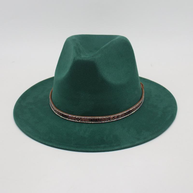 

Wide Brim American Style Top Hat Western Cowboy Hat Jackson Jazz Hat Tibetan Ethnic Style Suede Hat For Men And Women One size fits all [j flat eaves]