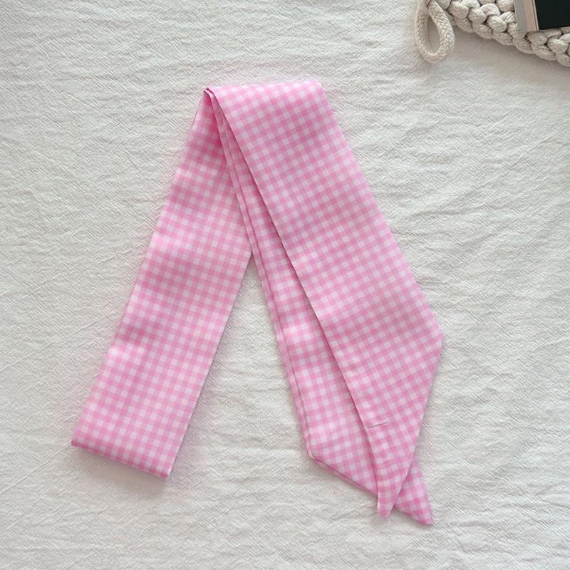 

Women Scarf Luxury Silk Scarf Fashion Hair Headband Foulard Skinny Bag Scarves Neckerchief Small Bag Handle Ribbon Lady Tie 6x86cm