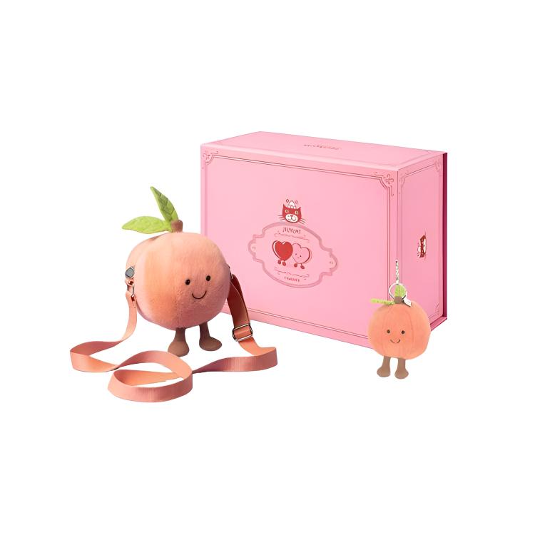 JELLYCAT Interesting Food Peach Blossom Gift Box Set Dolls Pendant Plush Doll 18cm/15cm Height A4PEACHB
