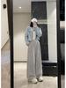 Women's 2024 Autumn/Winter Fleece-Lined Wide-Leg Striped Pants