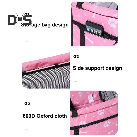 Torba na siedzenie dla psa w samochodzie składana torba transportowa dla zwierząt wodoodporna pusta wentylowana siatka regulowany pasek stabilny kosz do przenoszenia psa kota torba podróżna dla zwierząt