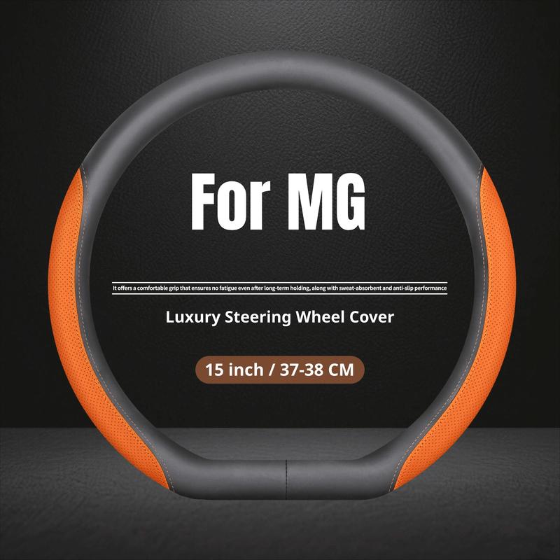 For MG Luxury Steering Wheel Cover Soft Touch 15 Inch Fit MG4 MG5 MG ZS MG HS MG GT MG7 MG One Marvel R Car Interior Accessories