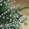 10PCS Sequins Artificial Christmas Glitter Branches Plastic Handmade Simulated Christmas Berry Stem DIY Realistic