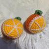 Hand-Crocheted Orange Wool Keychain - Knitted Pendant Souvenir Gift