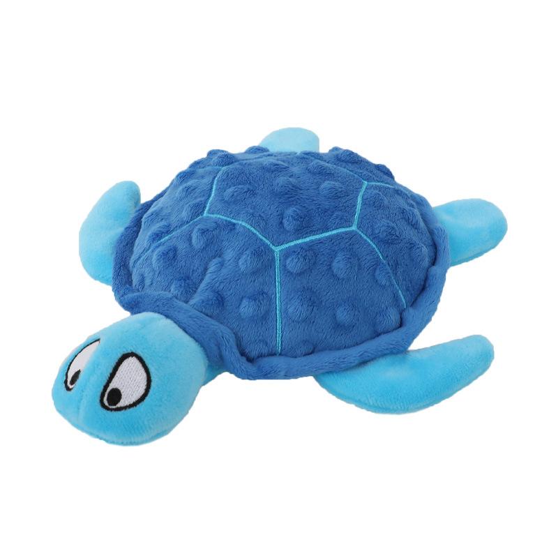 Dog Sound-Producing Toy - Turtle Fur Soft Turtle Interactive Playmate Pet Item - Chewable