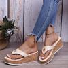 2021 Summer Plus Size Wedge Heel Flip-Flops for Women