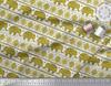 Soimoi Japan Crepe Satin Fabric Aztec & Tribal Elephant Ethnic Print Sewing Fabric Metre 42 Inch