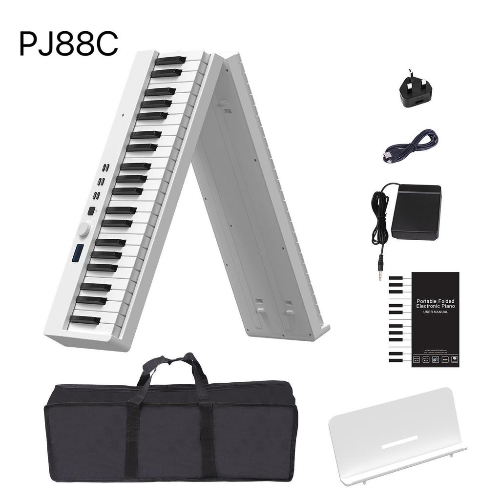 88-Key Bluetooth Foldable Piano - Entry-Level Portable Electronic Keyboard for Adult Beginners