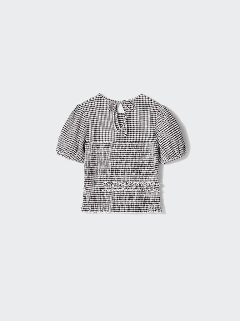 Shirred Volume Sleeve T-shirt