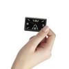 Beatifufu Auto Uhr Auto Armaturenbrett Mini Uhr Aufkleber Digitaler Wecker Dekoration Quadratisches Glas Miniatur