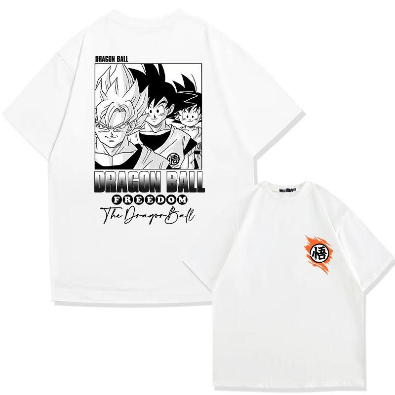 2025 MINISO Anime Dragon Ball T-Shirt Goku Cartoon Summer T Shirt Children's T-shirt Outdoor Casual Parent-child Tops Trendy Children's Tshirts