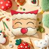 Classic Father Christmas Pillow Case Plush Fabric Soft Double-Sided Printed Sofa Warm Winter Home Gift Cushion Cover