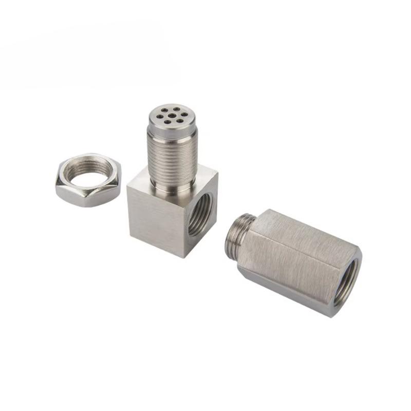 M18*1.5 Universal 90 Degree Mini Catalyst O2 Sensor Oxygene Sensor with a Mini Catalytic Converter
