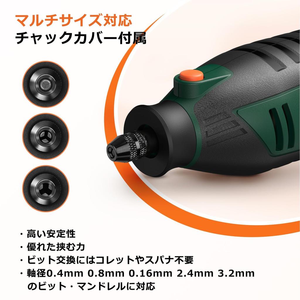 DEPSTECH Mini RPM 128 Electric Hand Shield Flexible and Stain Storage Case Included Router, 40,000 High-Speed Rotation, Accessories, 6-Speed Router,